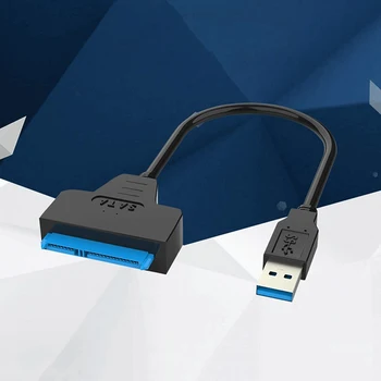 USB3.0 Sata cietā diska kabeli Saderīga ar 2.5 Collu SSD HDD Cieto Disku, Datoru Konektori Usb 2.0 Sata Adaptera Kabelis
