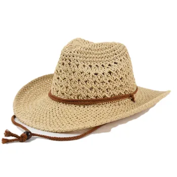 Vasaras Saules Cepures Sievietēm, Panamas Cepuri Cilvēks Dobi No Pludmales Salmu Cepure Vīriešiem UV Aizsardzība Klp Chapeau Femme Sieviešu Kovboju Cepure