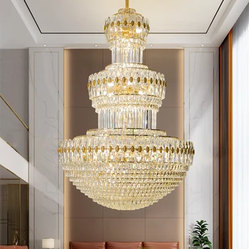 Viesnīcas vestibilā gaismas Modes Radošo Duplex Dekoratīvie Gaismas Eiropas Gaismas Luksusa Luksusa Dzīvojamās Istabas Kristāla Karājas Apgaismojums