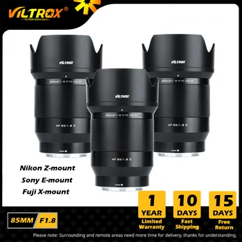 VILTROX 85mm F1 II.8 Nikon Z Fuji X Sony E Objektīvs Pilna Kadra režīmā, portrait (Portrets) Auto Fokusa Objektīvu, lai Fujifilm X Nikon Objektīva Stiprinājums Fotokameras Lēcas