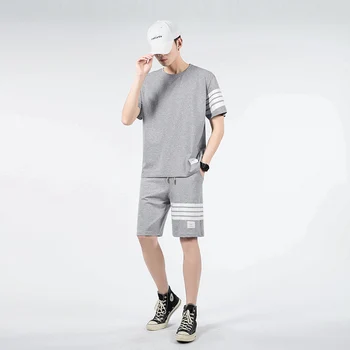 Vīriešu Apģērbu 2023 Vīriešu Komplekti Dizaineru Drēbes Korejas Modes T Krekli Šorti Tracksuit Sweatsuits Treniņbikses Plus Lieluma Divas Gabals
