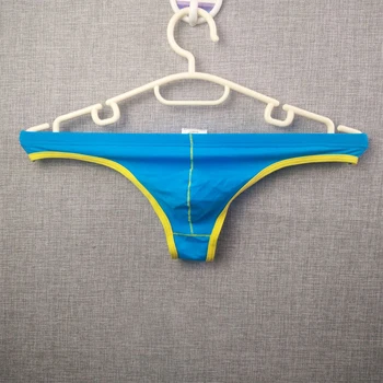 Vīriešu Sexy Thong Soft Mini Taures Maisiņš Bikini Biksītes ar Zemu Jostas Elastību, Apakšveļa T-atpakaļ Ultra-Plānas Elpojoša Apakšveļa