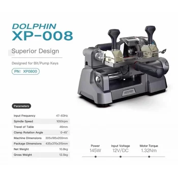 Xhorse Delfīnu XP-008 XP008 Taustiņu Griešanas Mašīna Mini Mehāniskās Īpašu Bitu/ Double Bitu Atslēgu