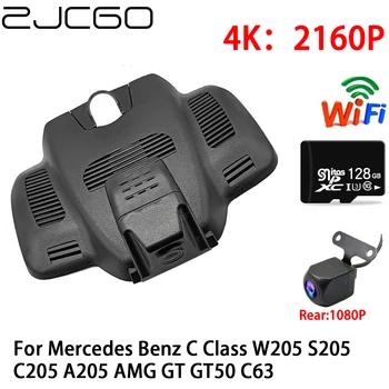 ZJCGO 2K 4K Auto DVR Dash Cam Wifi Sānu Atpakaļskata Kamera 2 Objektīvs, 24 stundu uz Mercedes Benz C Klases W205 S205 C205 A205 AMG GT GT50 C63