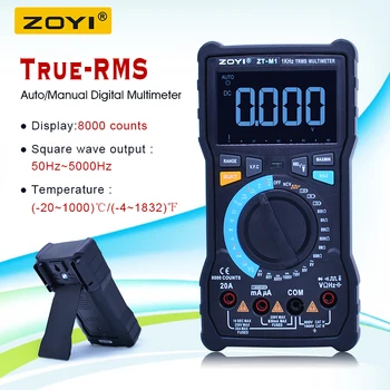 ZOYI ZT-M0 M1Digital Multimetrs Taisnība-RMS AC DC Spriegums Strāvas Ohm Testeri Temp Kapacitāte Frekvences Skaitītājs Voltmetrs Ammeter