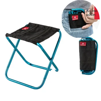 Āra kempings locīšanas maza ķebļa, portatīvajiem un ultra-vieglā metro vilciens ceļojumu piknika kempings zvejas pludmales krēsls