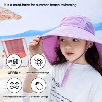 Āra Saules Regulējams Zēns, Meitene, Saules Cepure Platām Malām Klp Bērniem Spaini Cepures UV Aizsardzība
