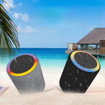 Āra Ūdensizturīgs Bluetooth Skaļruni, Cilindriskās Mazo Tērauda Lielgabals Krāsains Mini Portable Speaker Auduma Audio