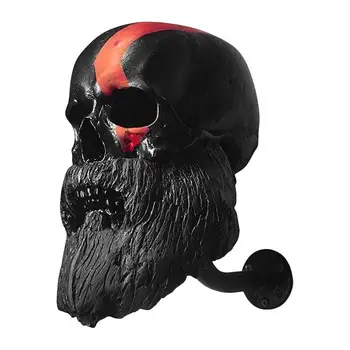 Ķivere Turētājs Skull Helmet Turētājs Galvaskauss Ar Bārdu-Ķivere Plaukts Galvaskausa Motociklu Ķiveres Turētājs, Home & Office Display &
