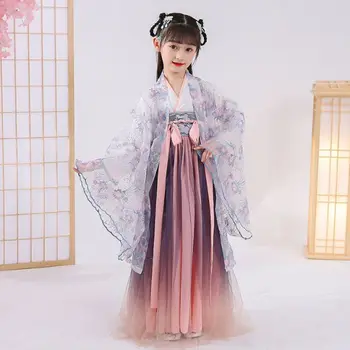 Ķīniešu Drēbes Bērniem Hanfu Kostīmu Ķīniešu Tradīcijām Stila Kleita Meitenēm Modes Hanfu Kleita