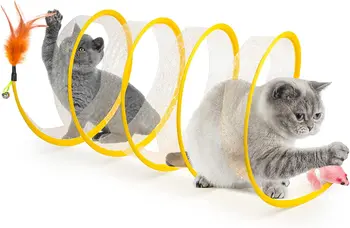 Salocīta Kaķis Tuneļa Telpās, Saliekams Pet Interaktīvās Rotaļlietas, Self-Laimīgs Kaķis Rotaļlietas, S-Veida Kaķis Tuneļa Rotaļlietas Kucēns, Kaķēns