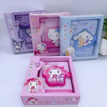 Sanrio Radošo Hello Kitty Cinnamoroll Kawaii Anime Pu Dekompresijas Grāmatiņa Cute Karikatūra Studentu Rekordu Grāmatu, Kancelejas Preces, Rotaļlietas