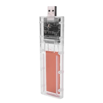 Ārējās M. 2 NGFF SATA SSD Būra ātrgaitas USB3.0 Gen1 5Gb/S Pārredzamu SATA SSD Cieto Disku Gadījumā For PC