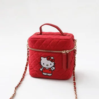 Hello Kitty Maciņi un Somas Sanrio Messenger Bag Plecu Somas Sieviešu Somiņas Modes Melodiju Crossbody Somas Dāmas
